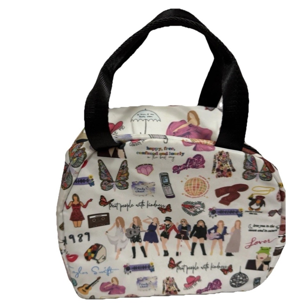 Taylor Swift 1989 Album Themed Insulated Lunch Box Bag Handles Travel Packing
